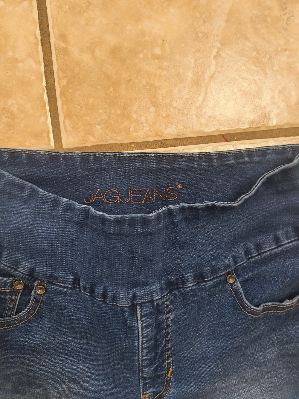 Jag Jeans Dark Blue Stretch Jeggings with Elastic Waistband